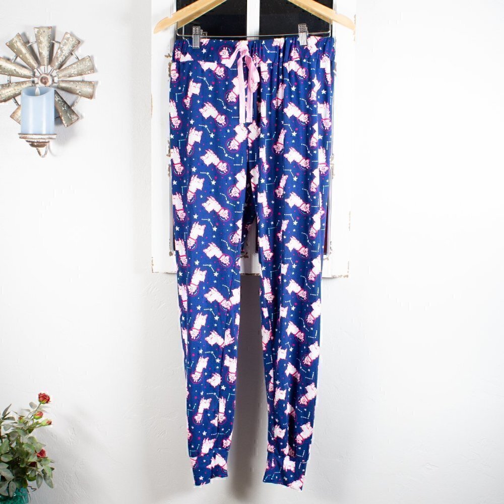 Bobbie Brooks Lounge Pants Sleepwear - Space Llamas - Medium